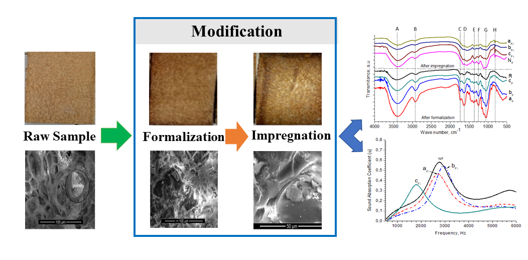Structure, Dynamic-Mechanical and Acoustic Properties of Oil Palm Trunk Modified by Melamine Formaldehyde